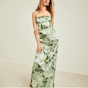 Reformation Frankie Silk Dress